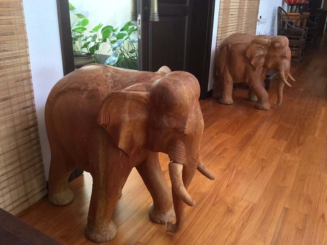 Made to Order Furniture. - Hand Carved Teak Elephant 002-01