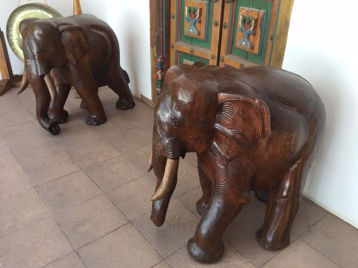 Made to Order Furniture. - Hand Carved Teak Elephant 008-01