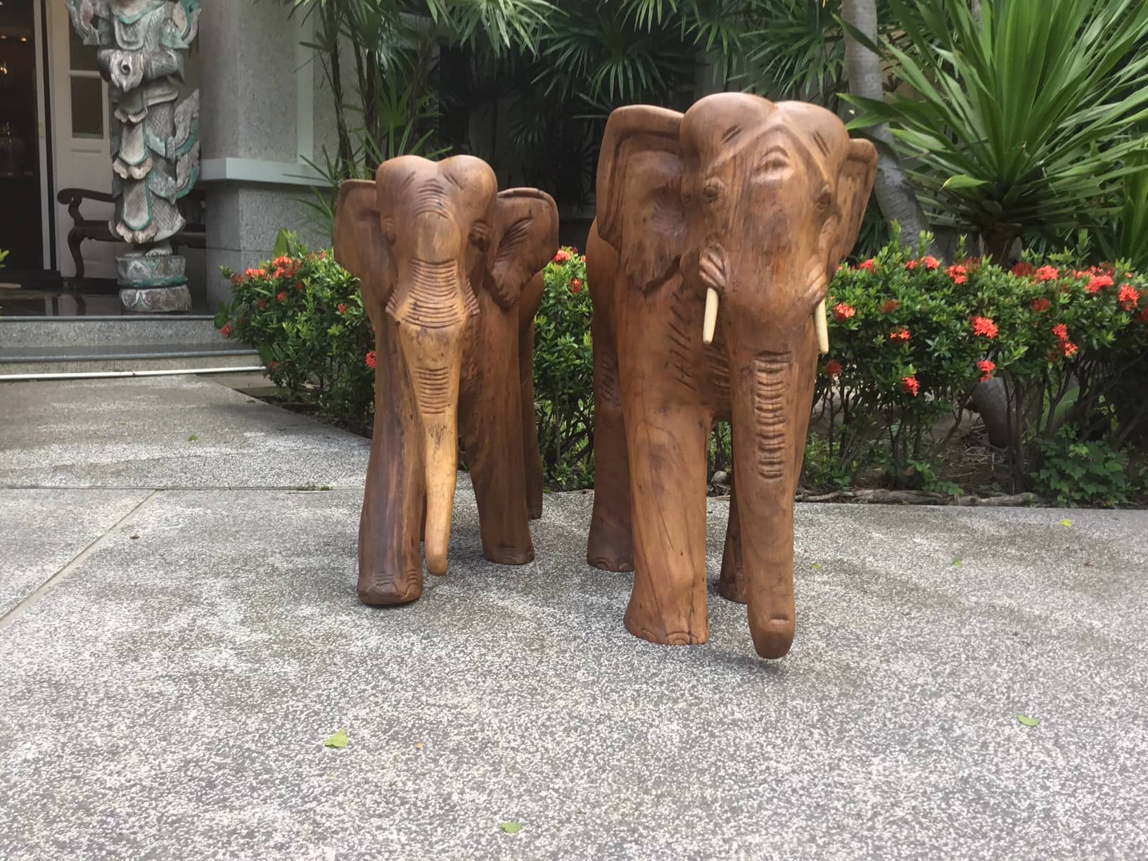 Made to Order Furniture. - Hand Carved Teak Elephant 013-01